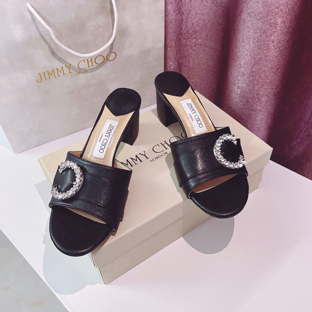 14A166ZDE Stylish Slippers  Heel height 6cm
