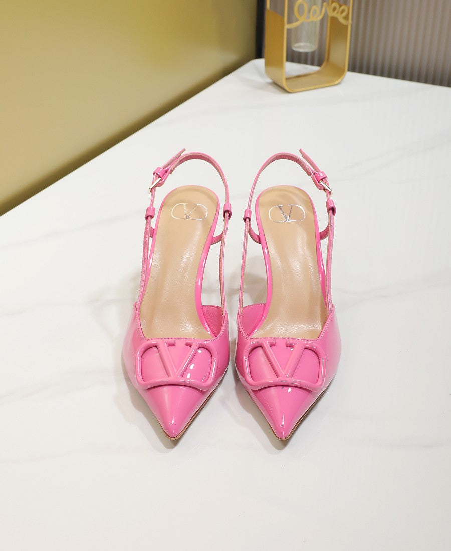 245RVL21ZDE Stylish leather  High heels