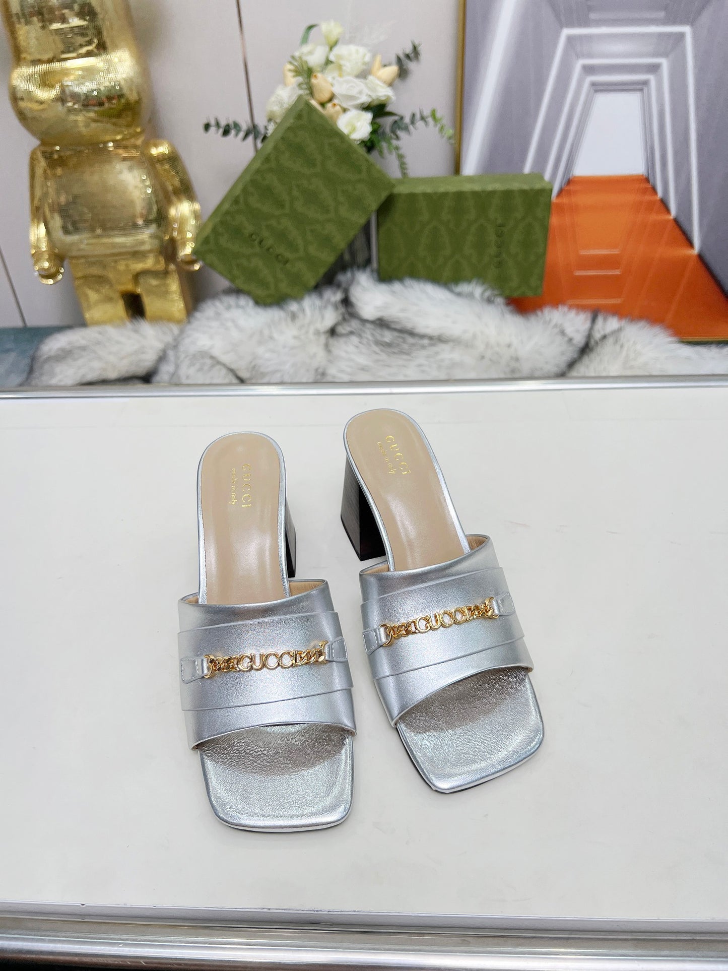 275NB11ZDE Stylish leather High heels