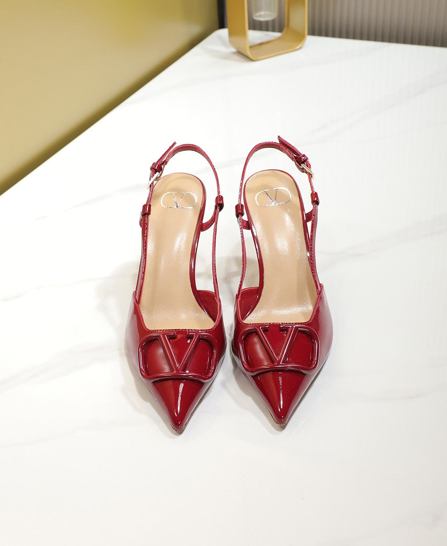 245RVL21ZDE Stylish leather  High heels