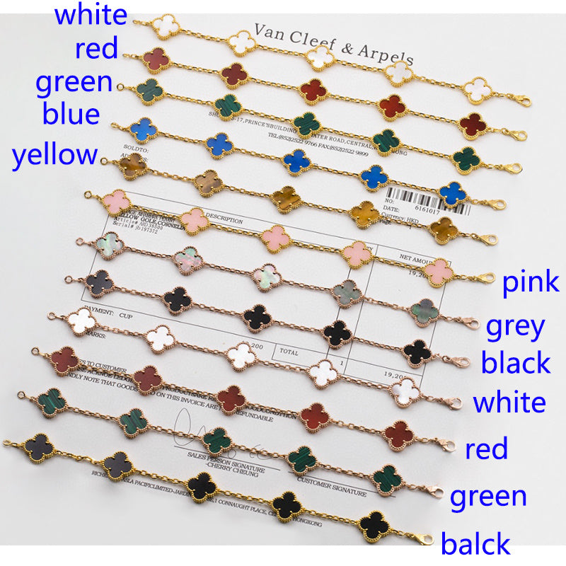 5XVA180KDE Stylish bracelets 5 flowers normal size1.5cm flower