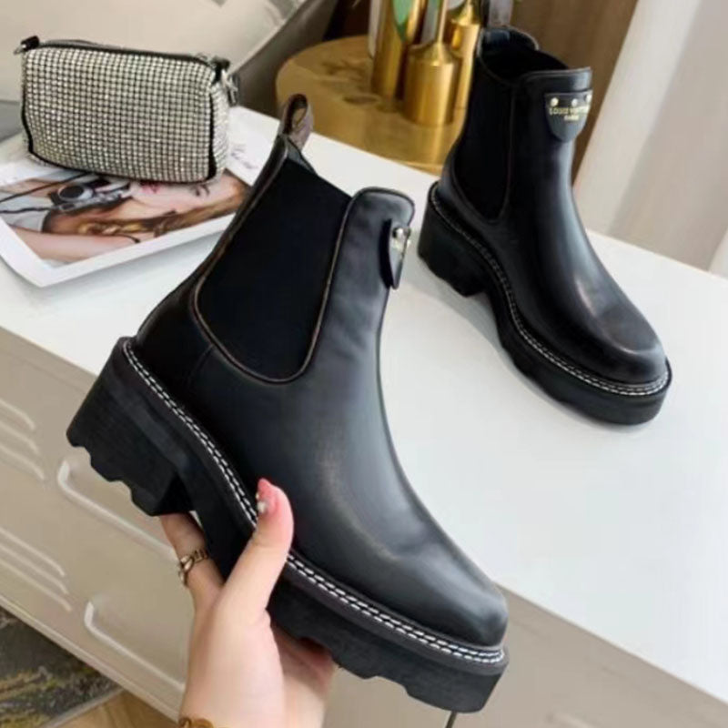 JE1XDE Stylish leather boots