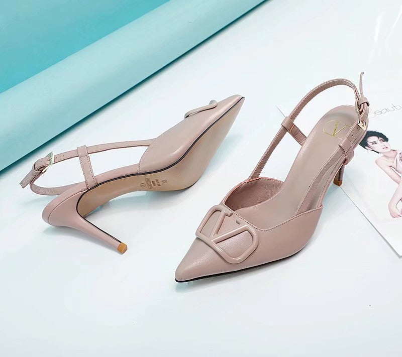 245RVL14ZDE Stylish leather  High heels