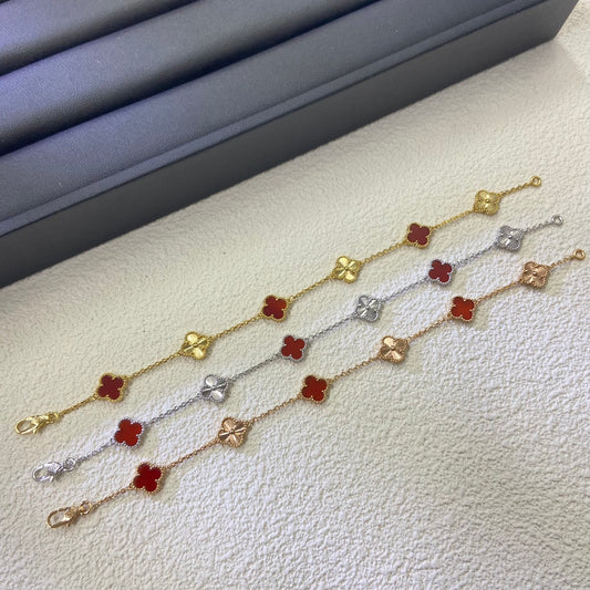 5XVA190KDE Stylish 6 flowers bracelets+2 flowers earrings