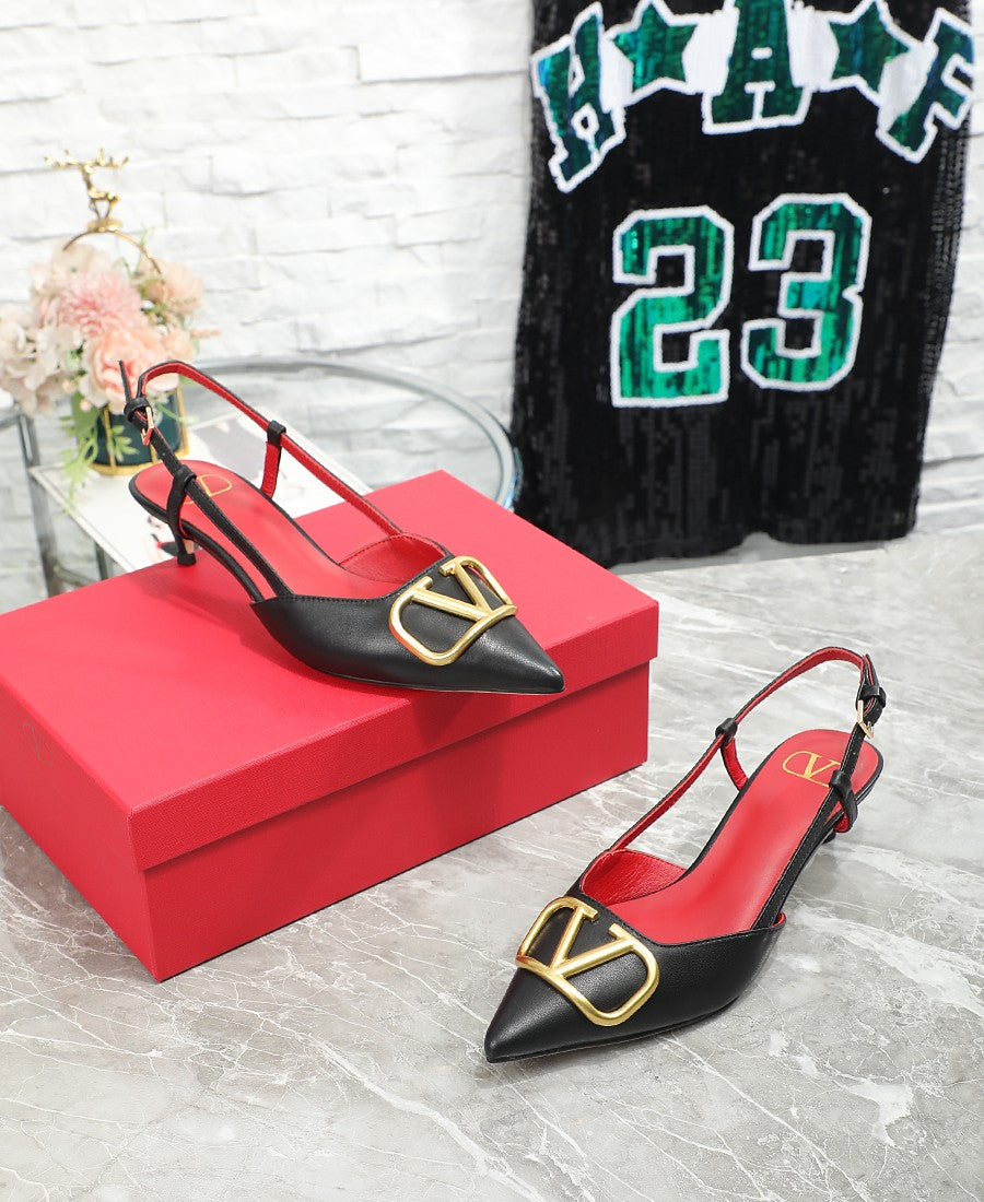 245RVL19ZDE Stylish leather  High heels