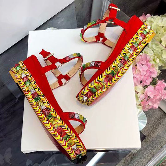 J4A57ZDE Stylish leather High heels 6cm
