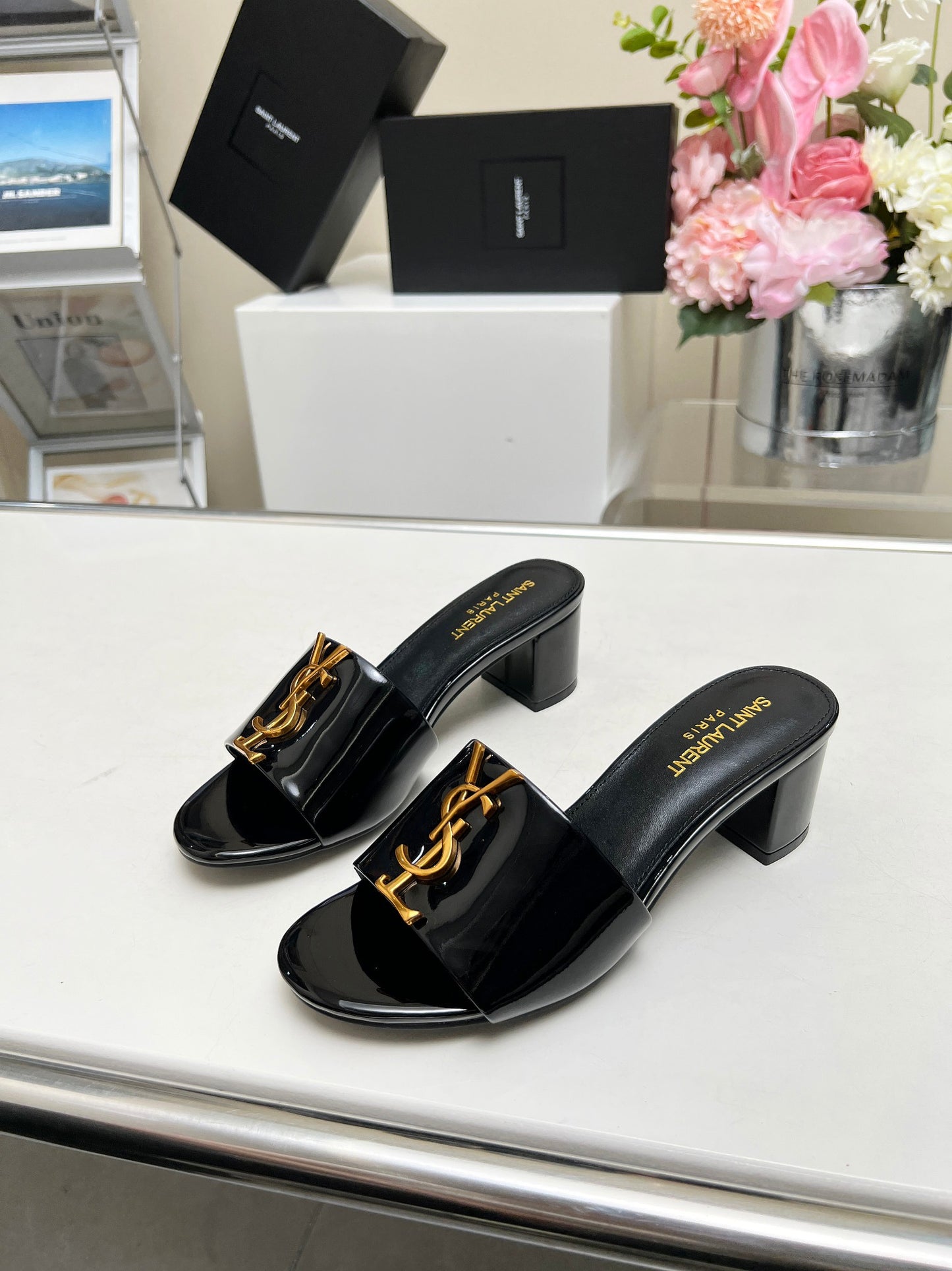 285ZSL34ZDE Stylish leather High heels(Heel height 5CM)