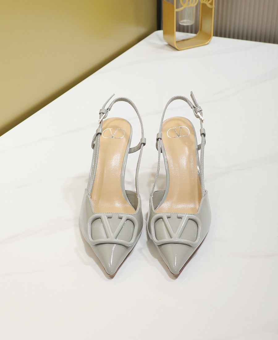 245RVL21ZDE Stylish leather  High heels
