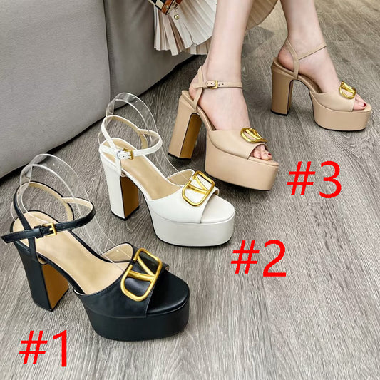 2YVL26ZDE Stylish leather  High heels