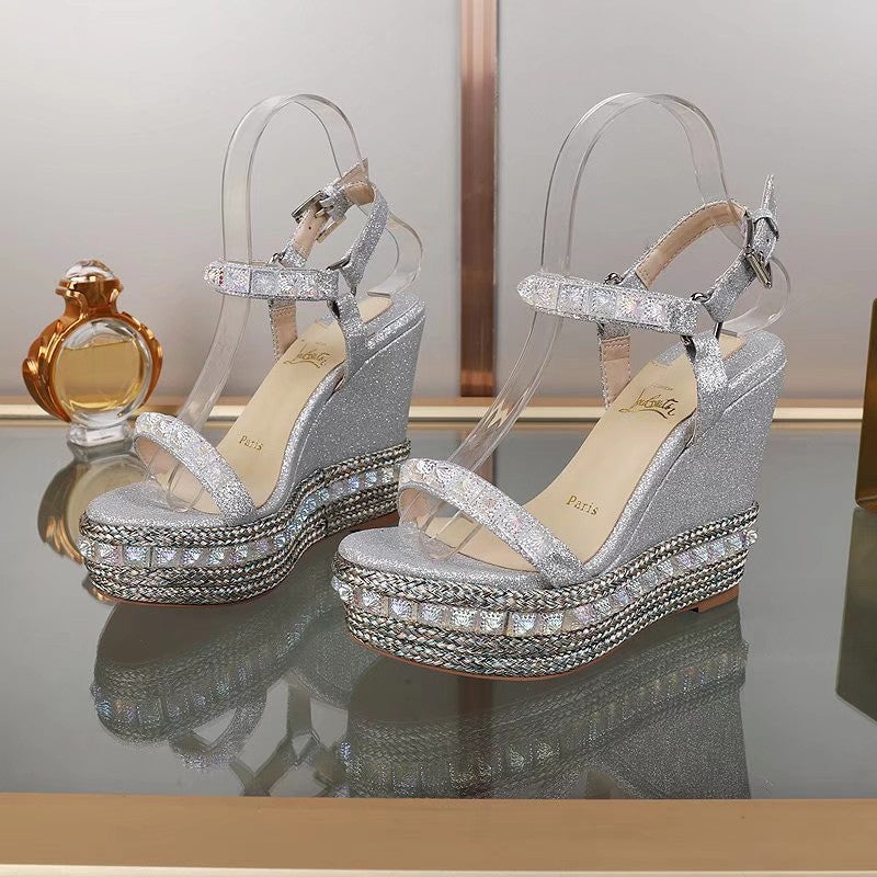 J4A50ZDE Stylish leather High heels 12cm heel