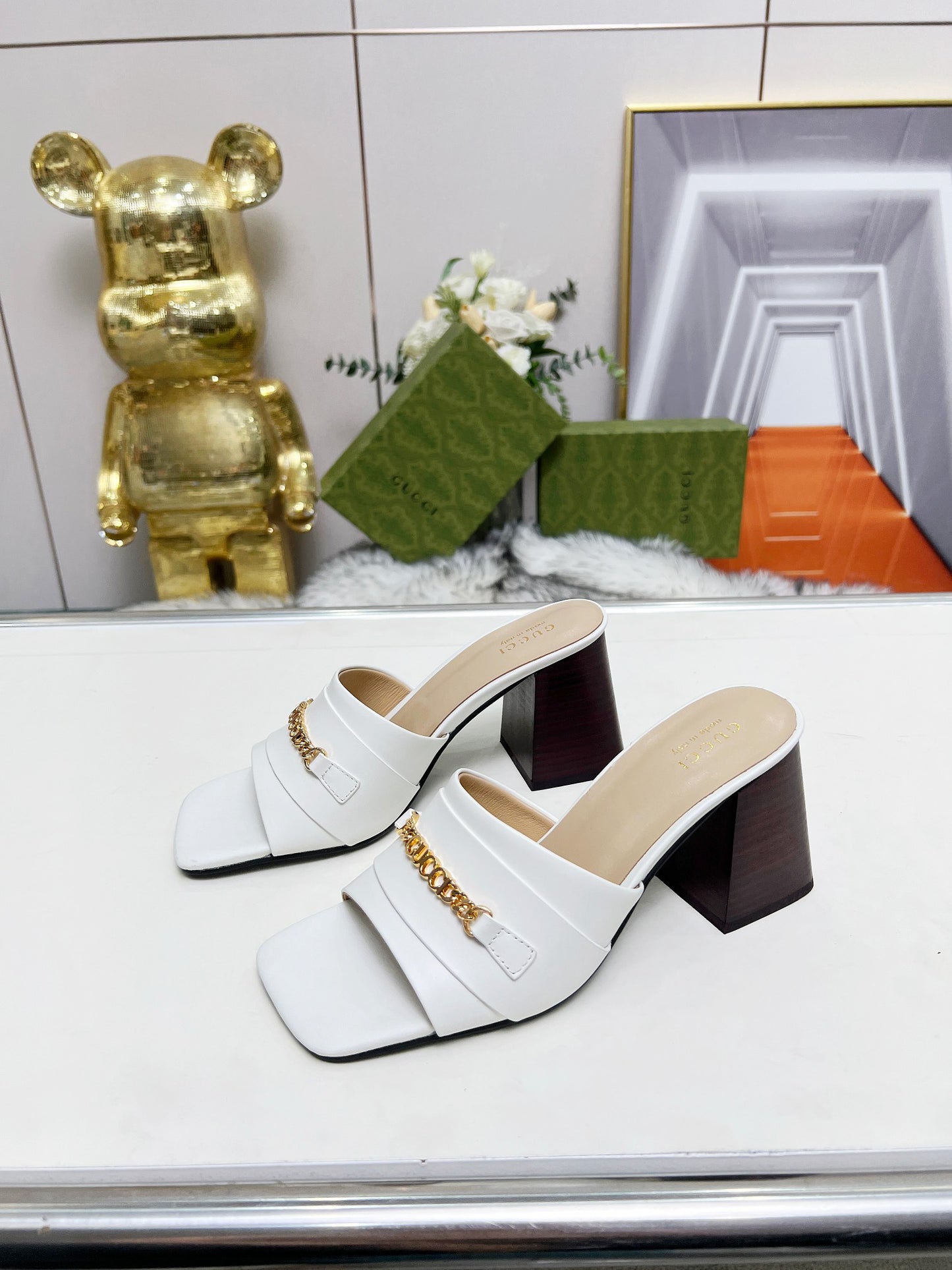 275NB11ZDE Stylish leather High heels