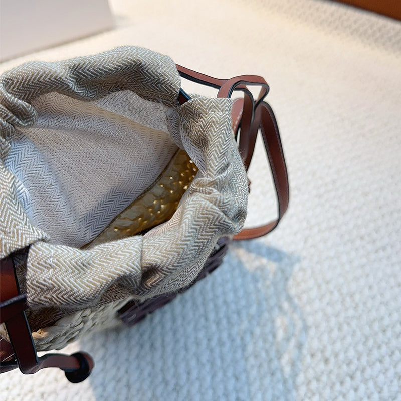 6XA444BDE Stylish Woven Handbag