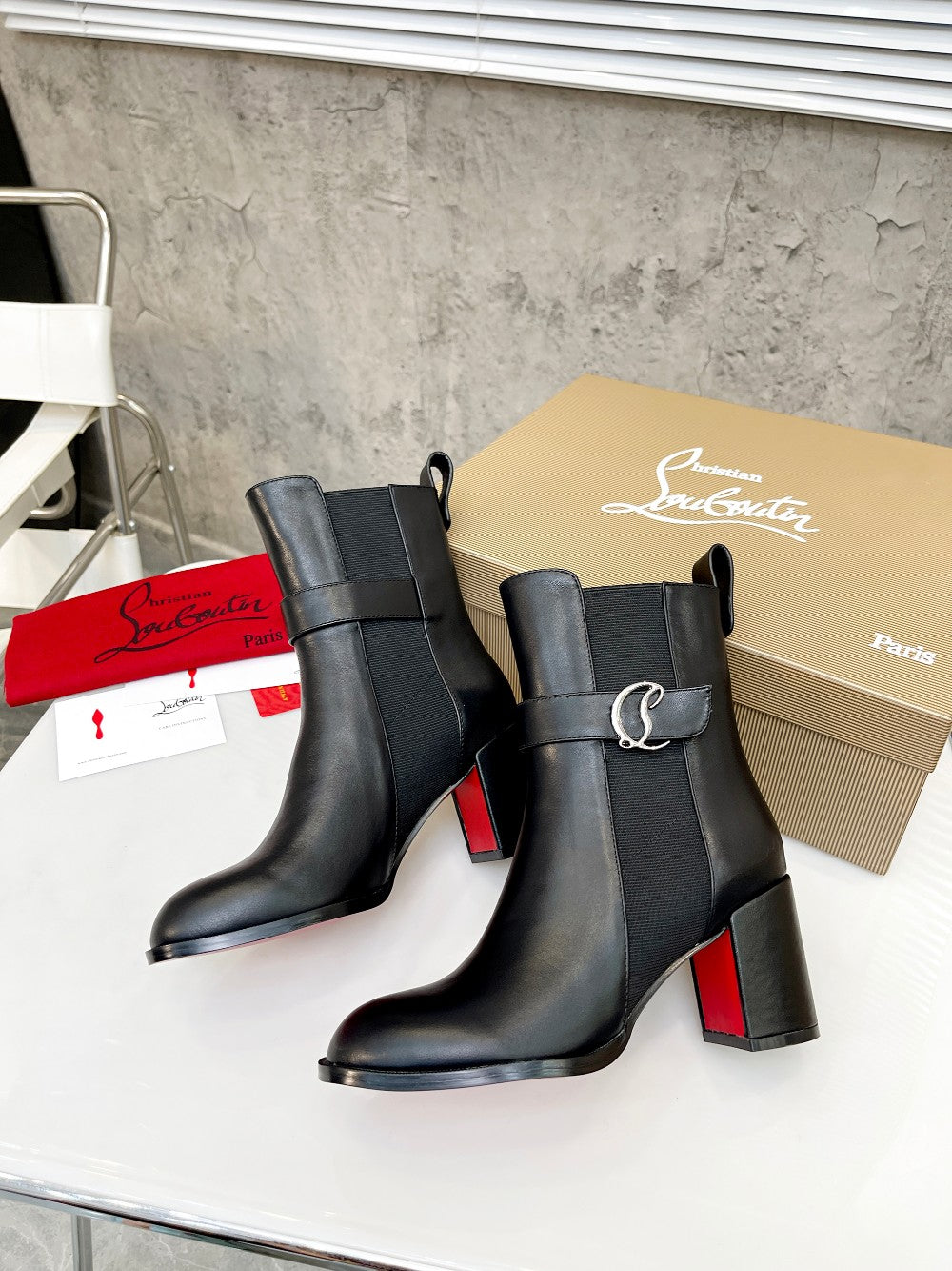 JXA38ZDE Stylish leather Boots Heel height 7cm