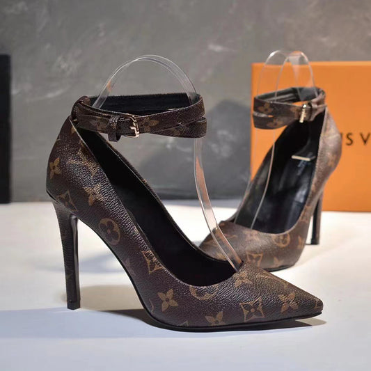 245RE35ZDE Stylish  leather High heels