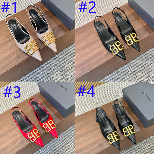 255QJ45ZDE Stylish leather High heels