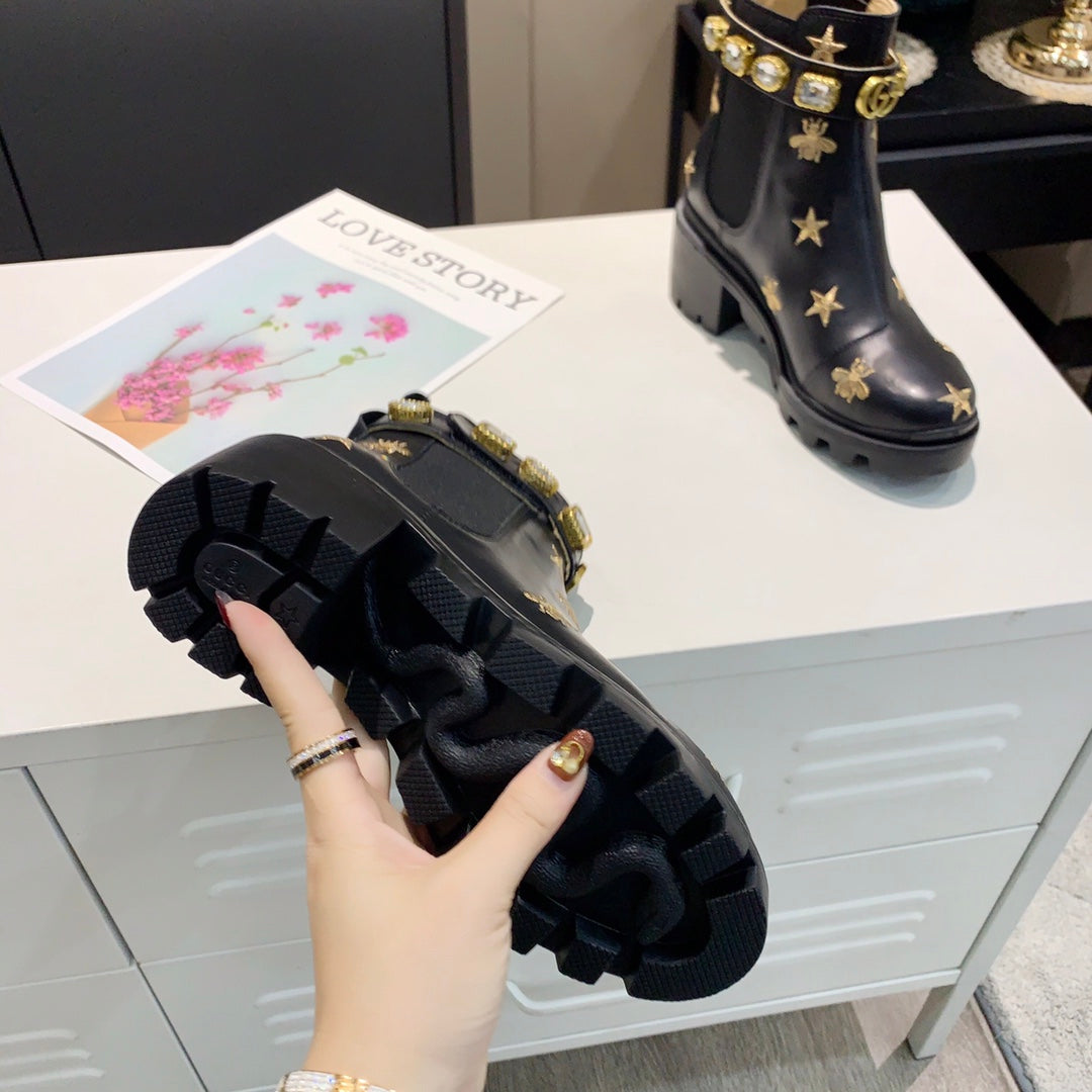 2XB199ZDE Stylish leather boot (top layer leather lining)