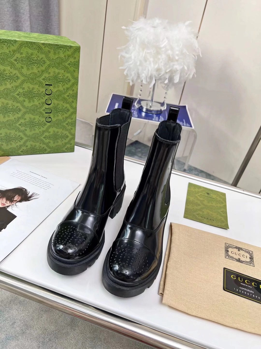 2XB198ZDE Stylish leather boot (top layer leather lining)