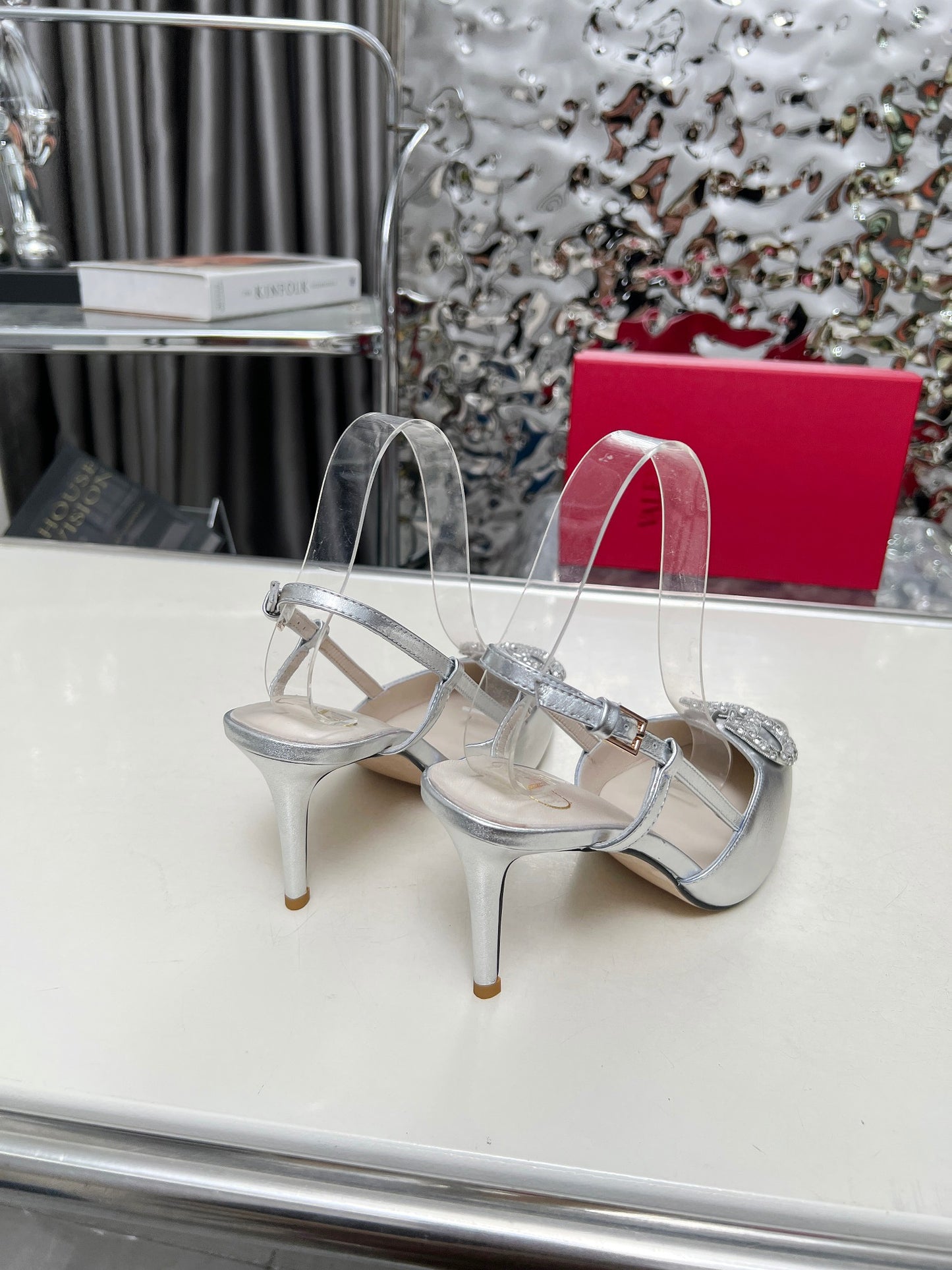 245RVL22ZDE Stylish leather  High heels