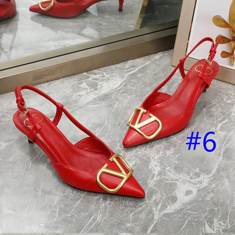 245RVL19ZDE Stylish leather  High heels