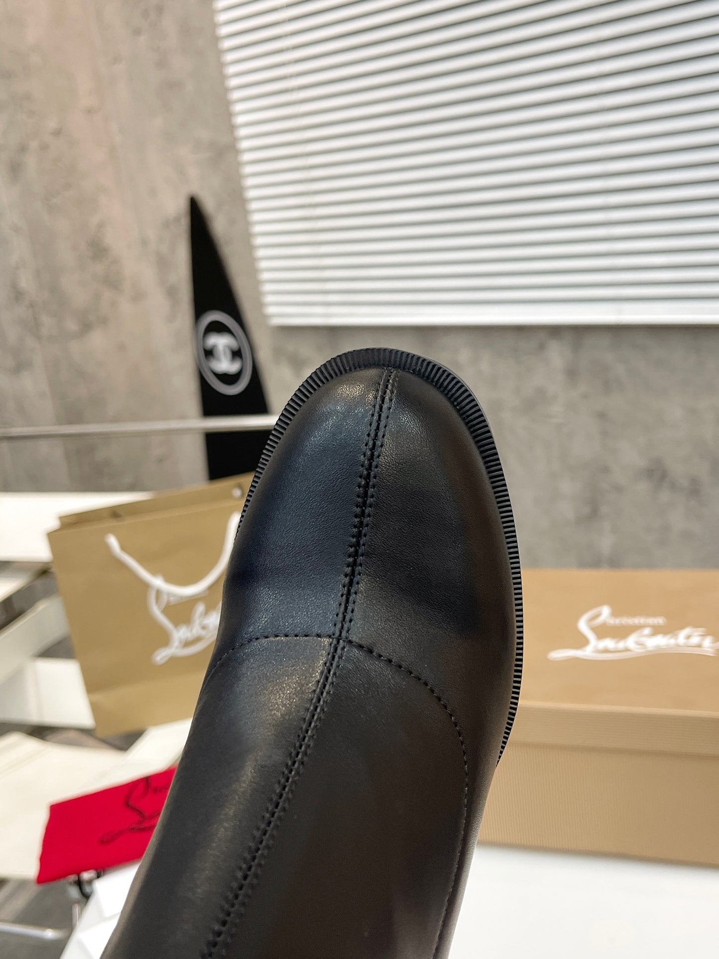 JXA36ZDE Stylish leather Boots Heel height 7cm