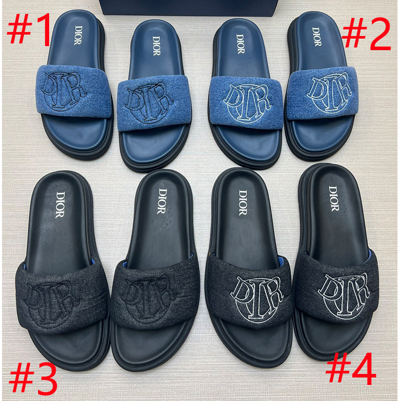 54D168ZDE Stylish leather slippers