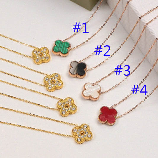 2VA11XDE Stylish  necklaces both sides: one side is full of diamonds, and the other color