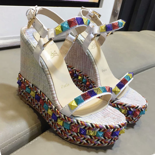 J4A54ZDE Stylish leather High heels 12cm heel