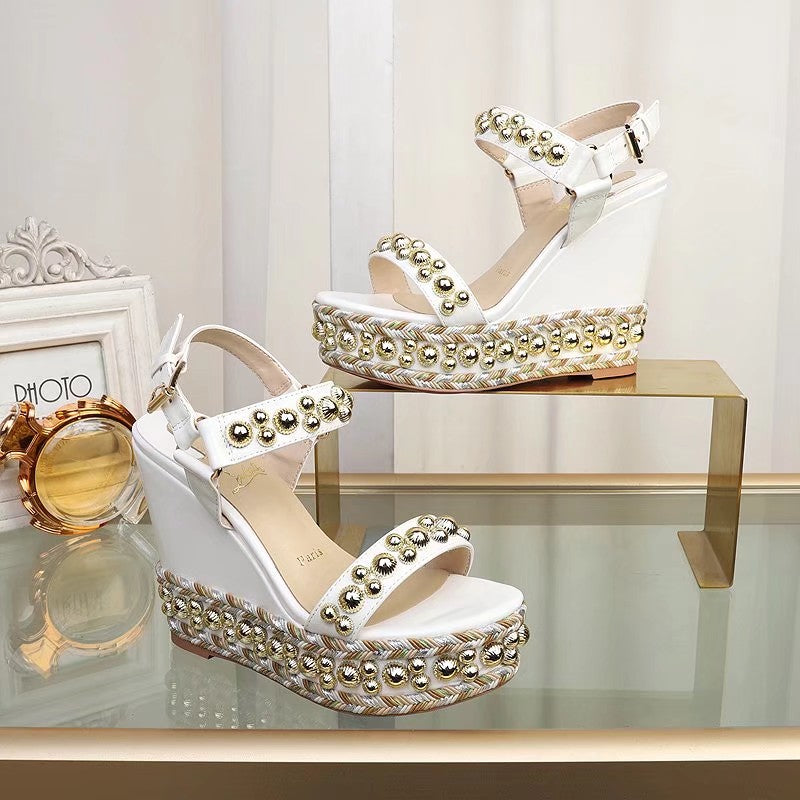 J4A48ZDE Stylish leather High heels 12cm heel