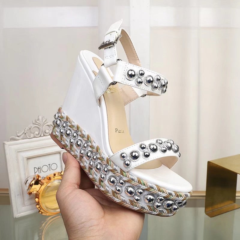 J4A48ZDE Stylish leather High heels 12cm heel
