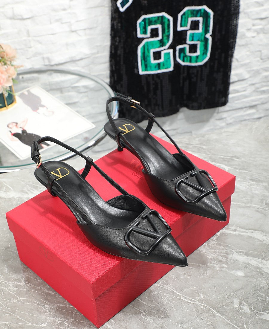 245RVL19ZDE Stylish leather  High heels
