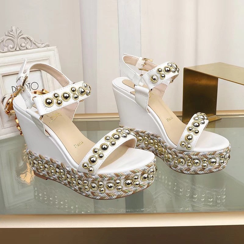 J4A48ZDE Stylish leather High heels 12cm heel
