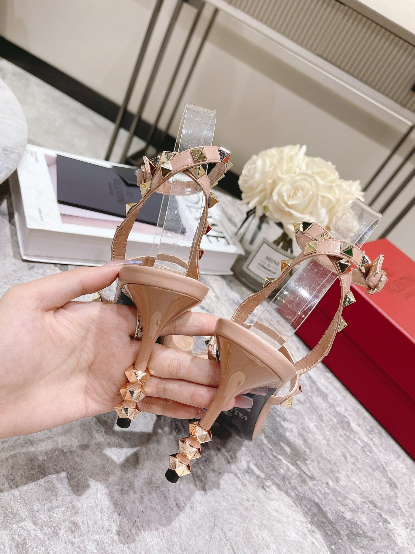255QVL56ZDE Stylish  leather High heels