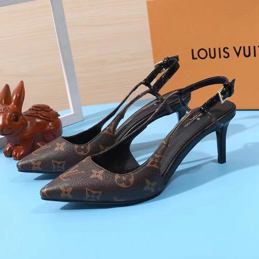 245RE33ZDE Stylish  leather High heels