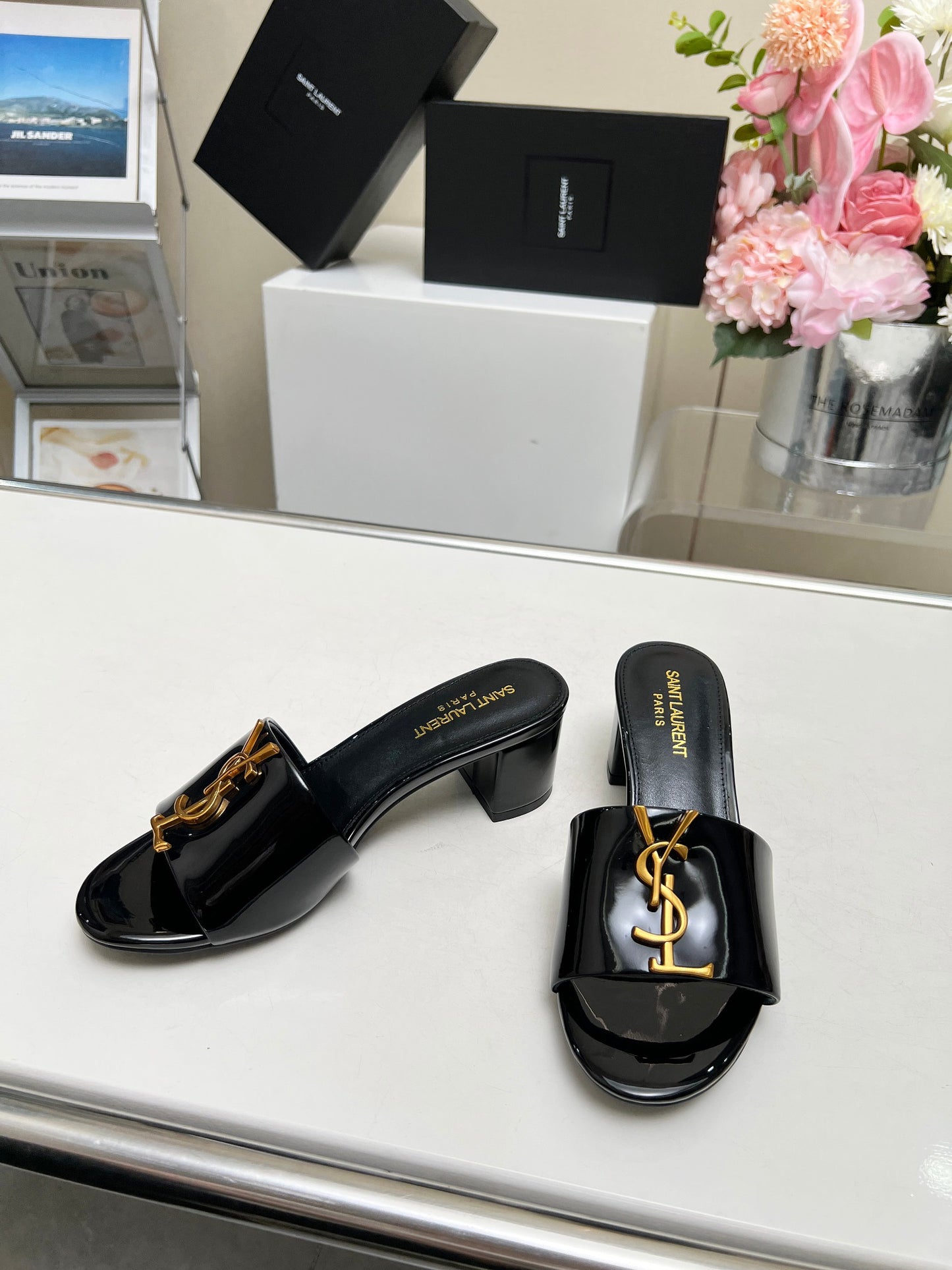 285ZSL34ZDE Stylish leather High heels(Heel height 5CM)