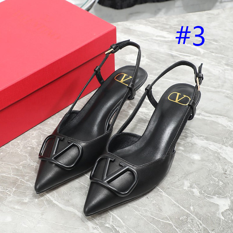 245RVL19ZDE Stylish leather  High heels