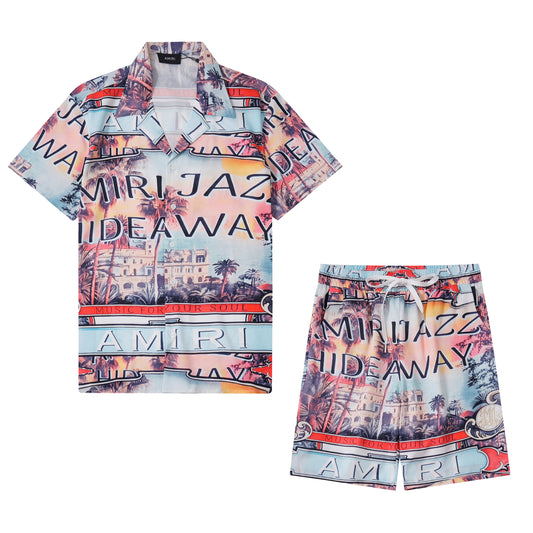 135RA137UDE Stylish shirt and shorts set