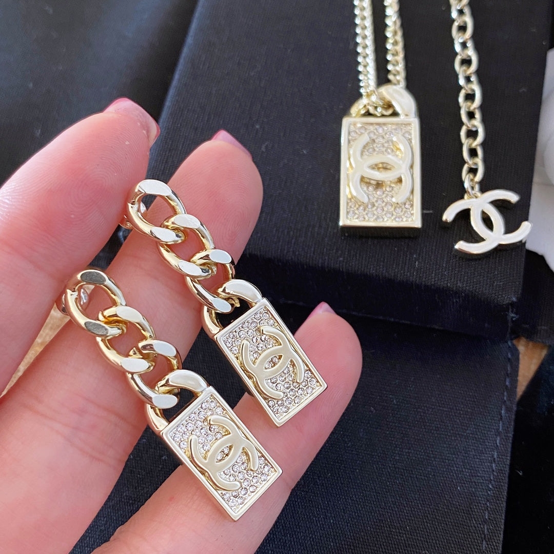1NC114XDE Stylish  necklace  earrings