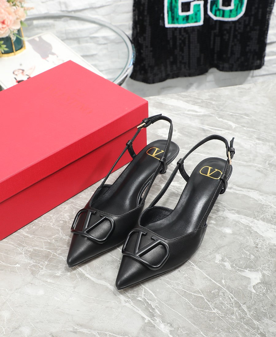 245RVL19ZDE Stylish leather  High heels