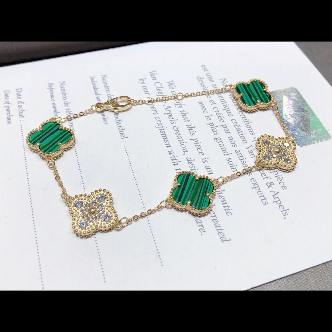 5XVA179KDE Stylish bracelets 5 flowers normal size1.5cm flower