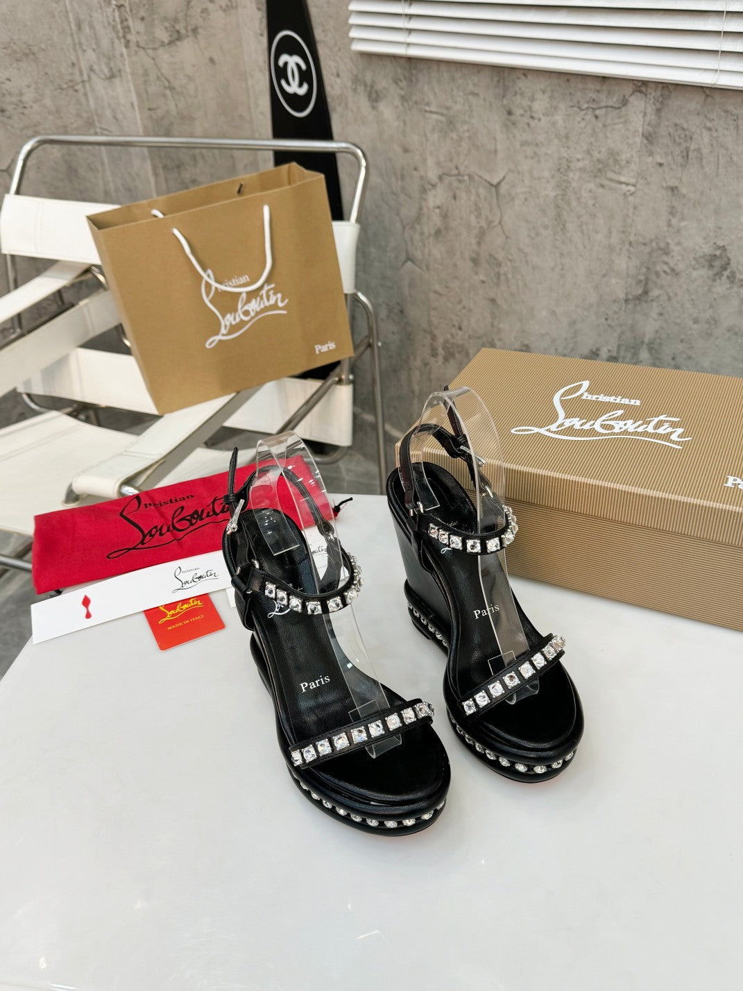 J4A11ZDE Stylish leather High heels12cm heel