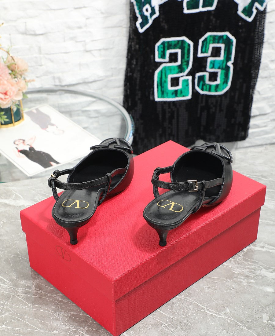 245RVL19ZDE Stylish leather  High heels