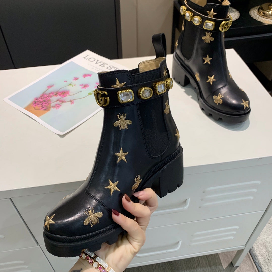 2XB199ZDE Stylish leather boot (top layer leather lining)