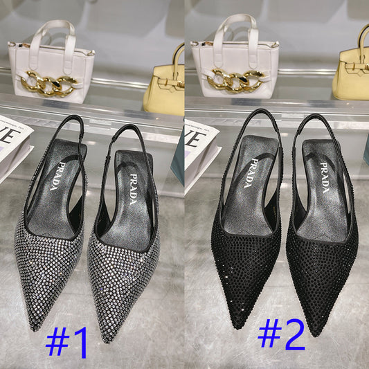 285RP53ZDE Stylish leather shoes (Heel height 4CM)