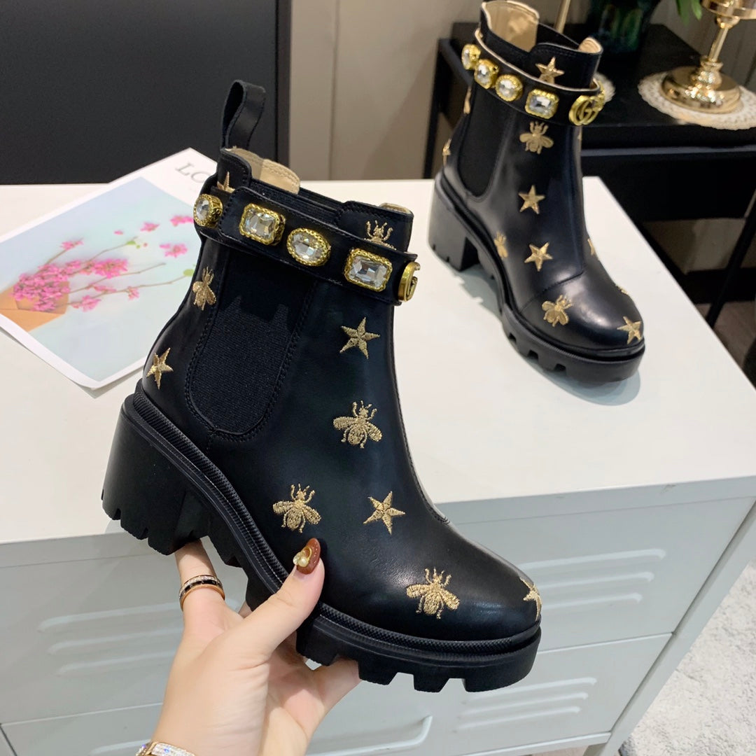 2XB199ZDE Stylish leather boot (top layer leather lining)