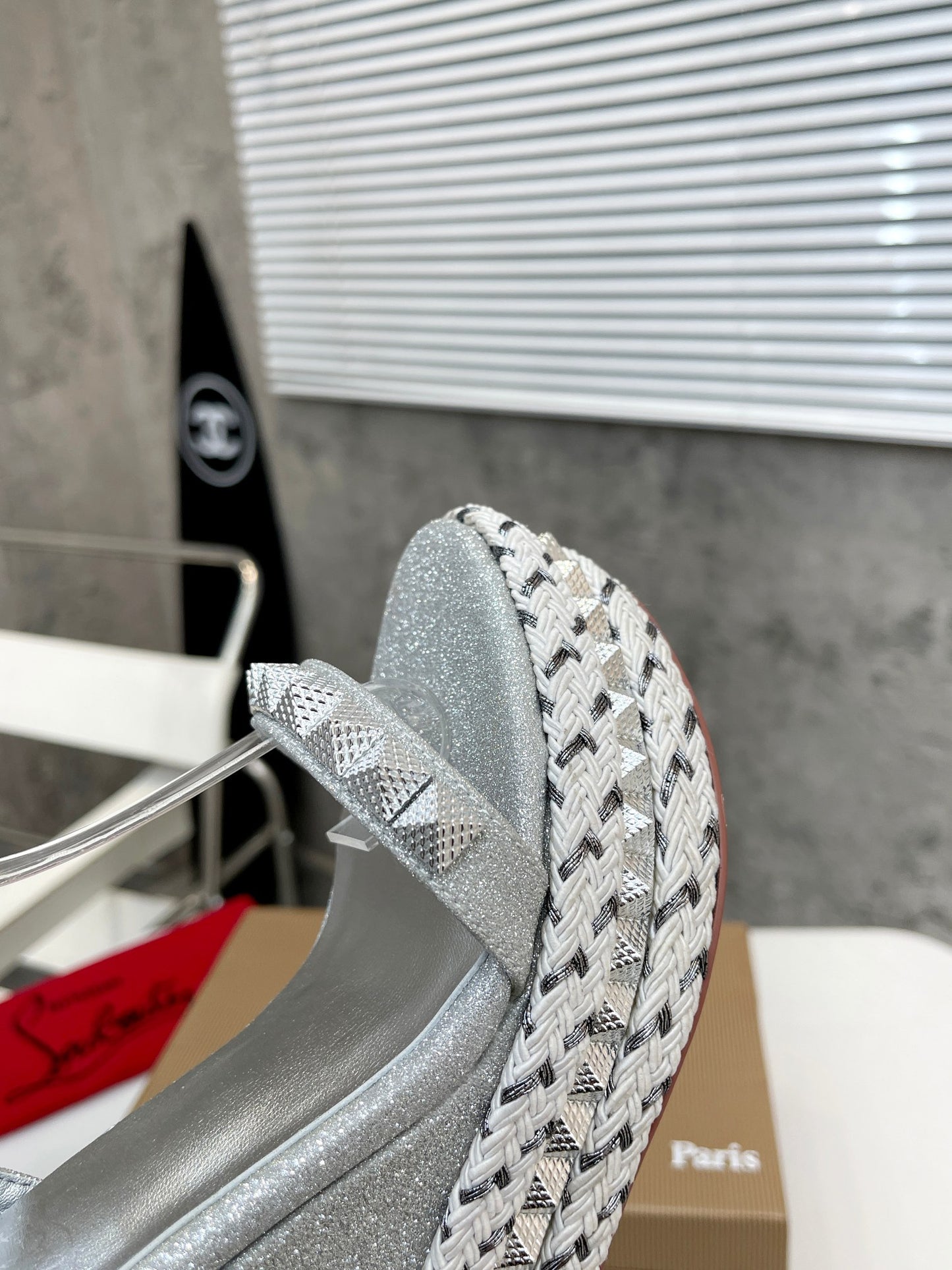 J4A44ZDE Stylish leather sandals 12cm heel