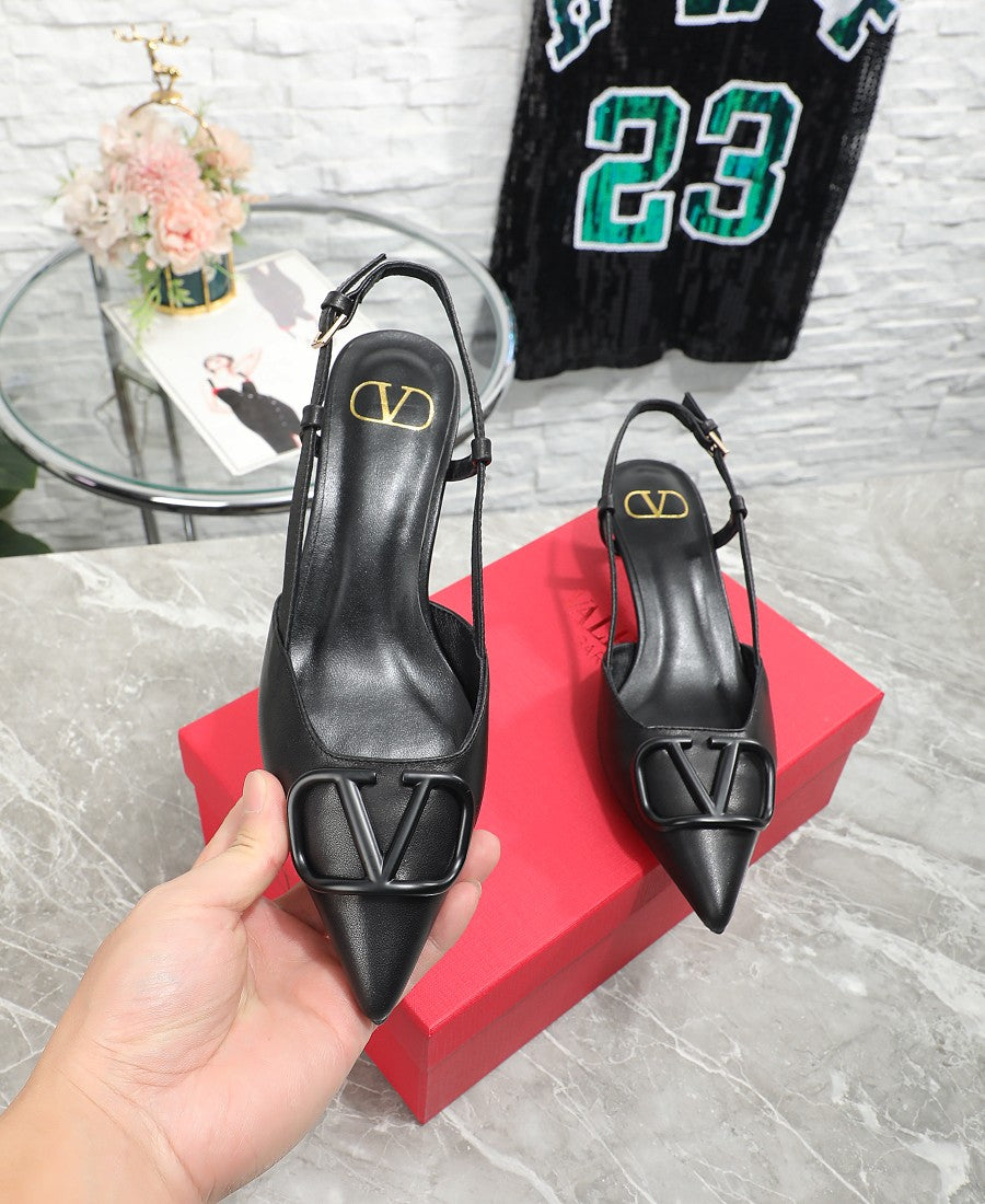 245RVL19ZDE Stylish leather  High heels