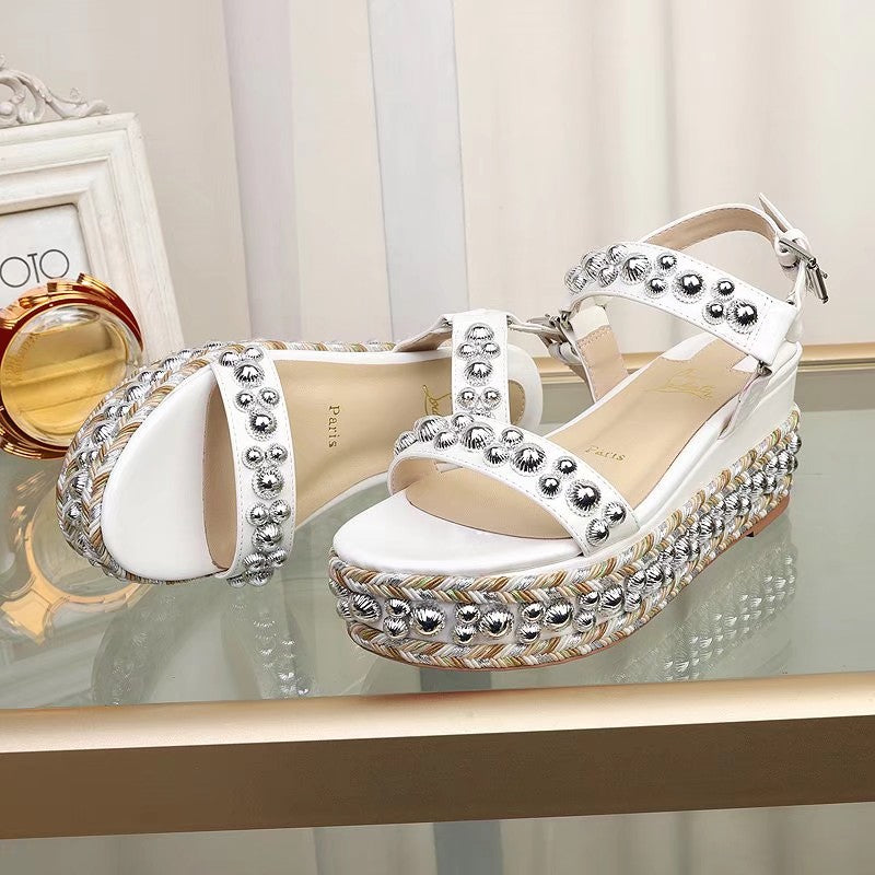 J4A49ZDE Stylish leather High heels 6.5cm