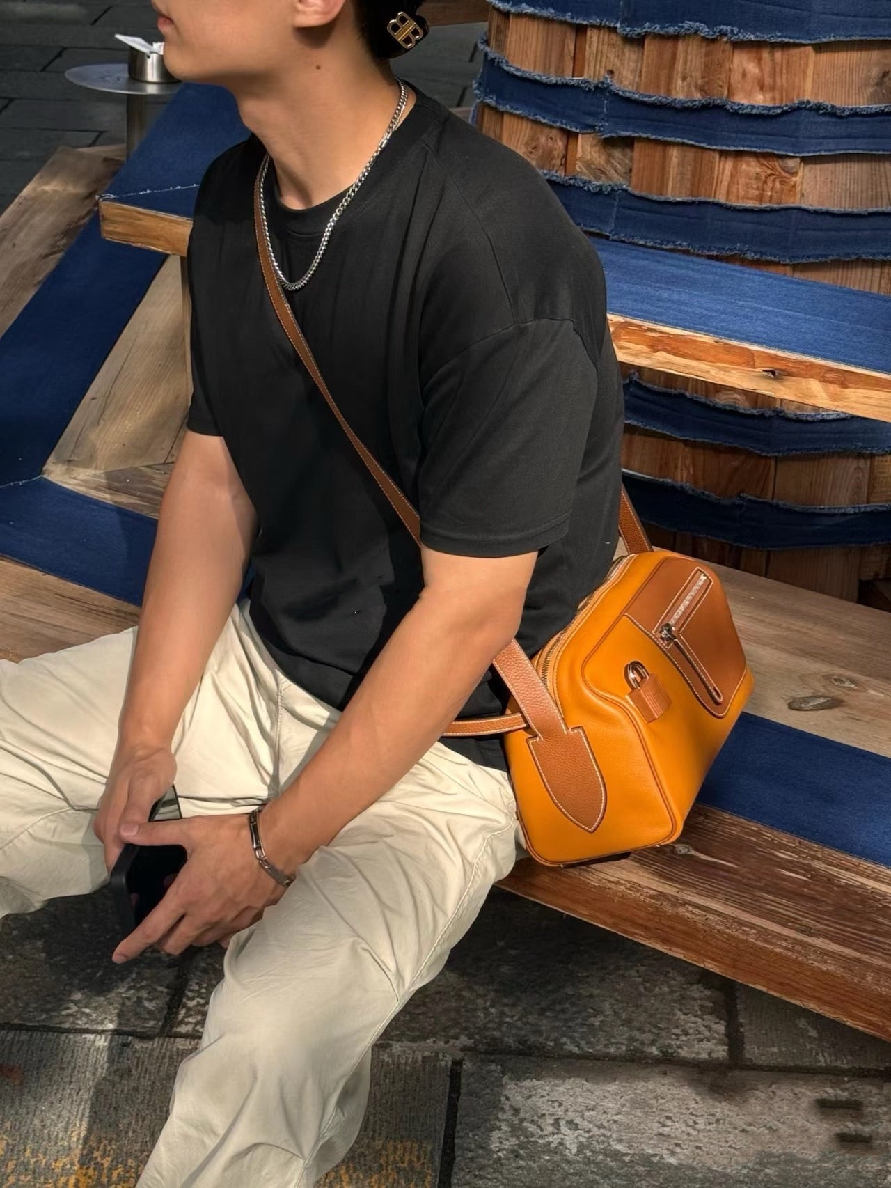 1XH69BDE Stylish leather bag )