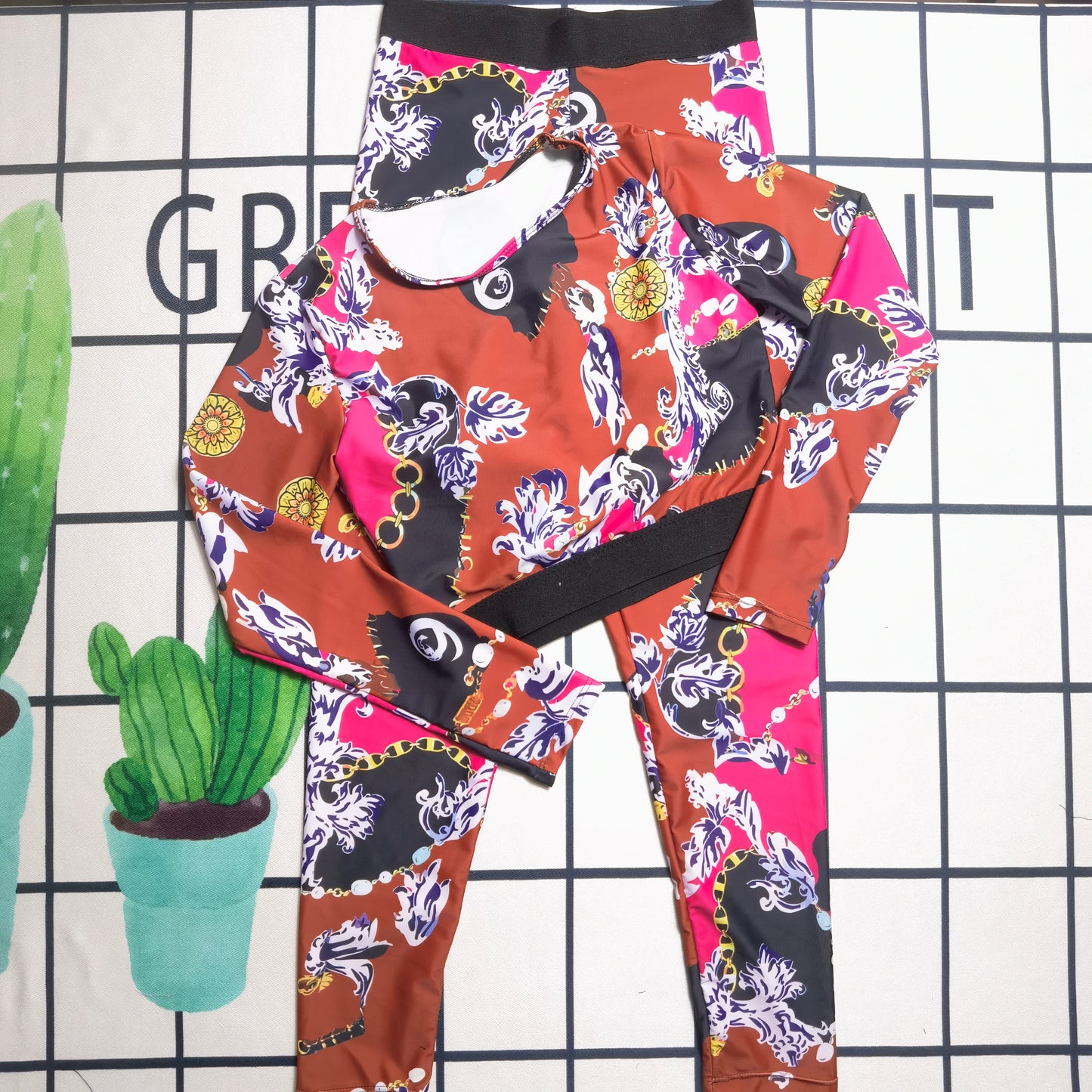 14A154YDE Stylish Long sleeve swimsuit