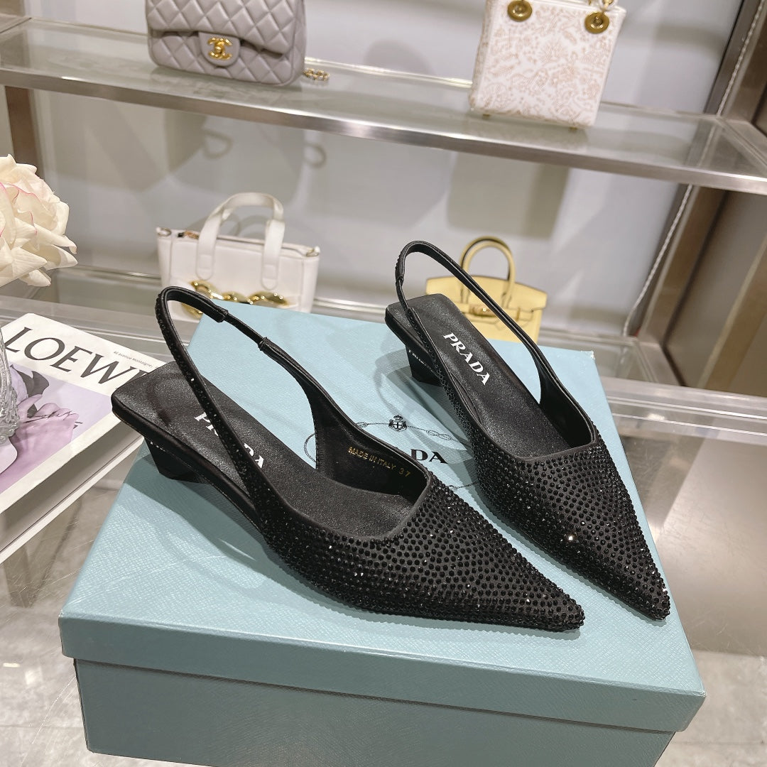 285RP53ZDE Stylish leather shoes (Heel height 4CM)